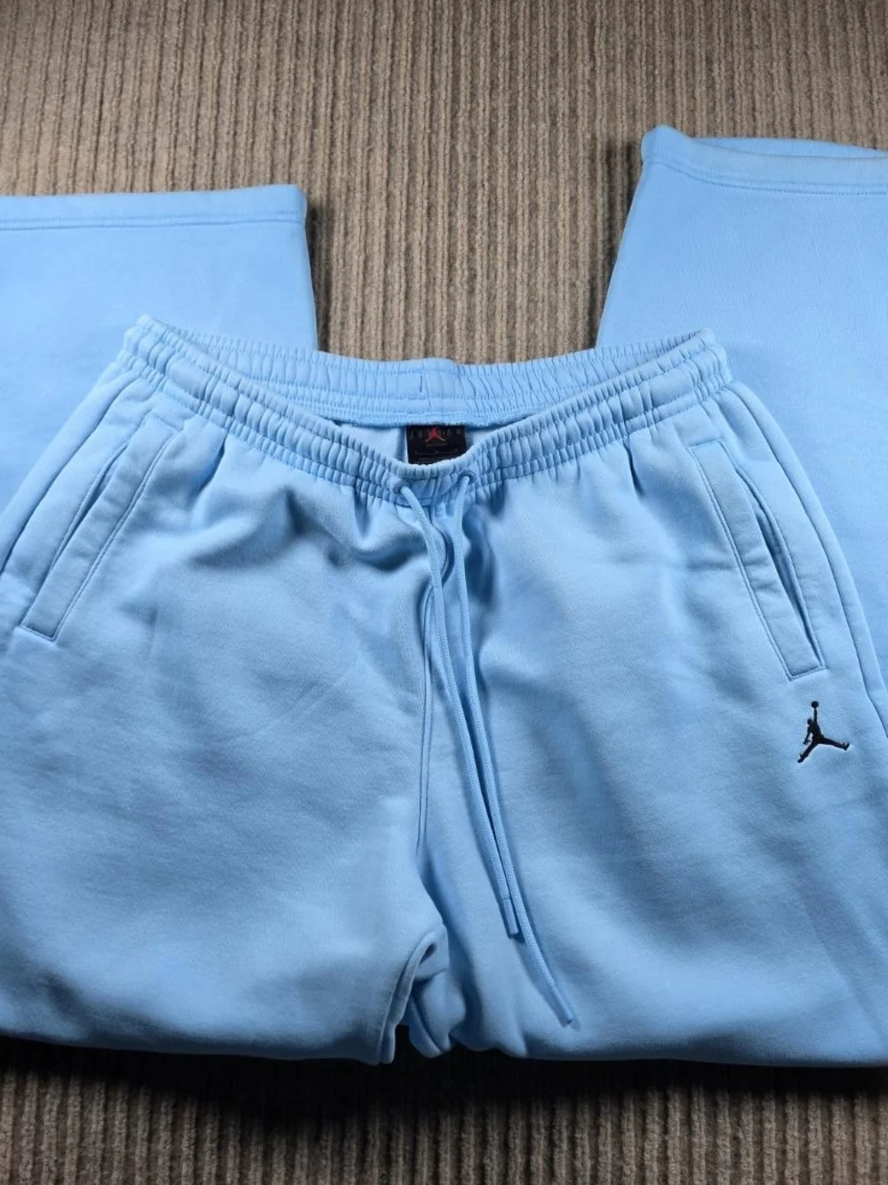 Nike Air Jordan Brooklyn Fleece Set Hoodie Sweat Pants Mens Blue Chill. XL/L - Picture 2 of 14